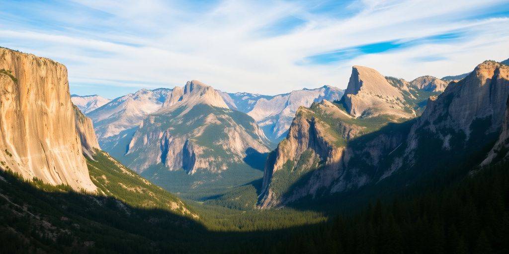 Yosemite National Park's stunning cliffs and green valleys.