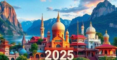 Scenic view of budget-friendly travel destinations.